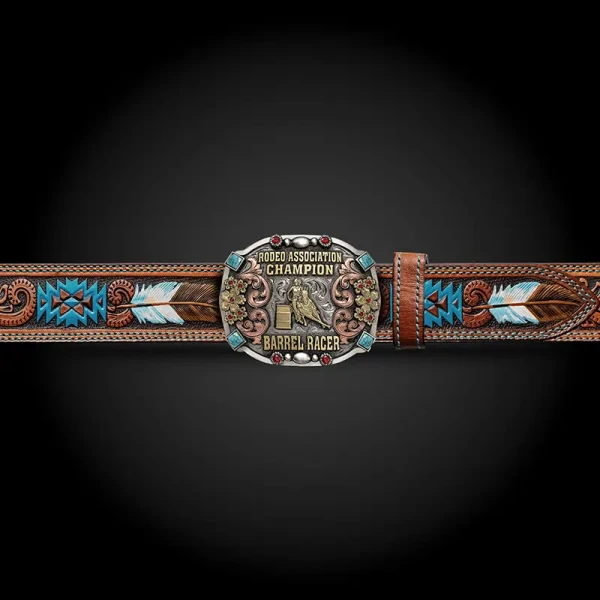 Blue Juniper Leather Belt